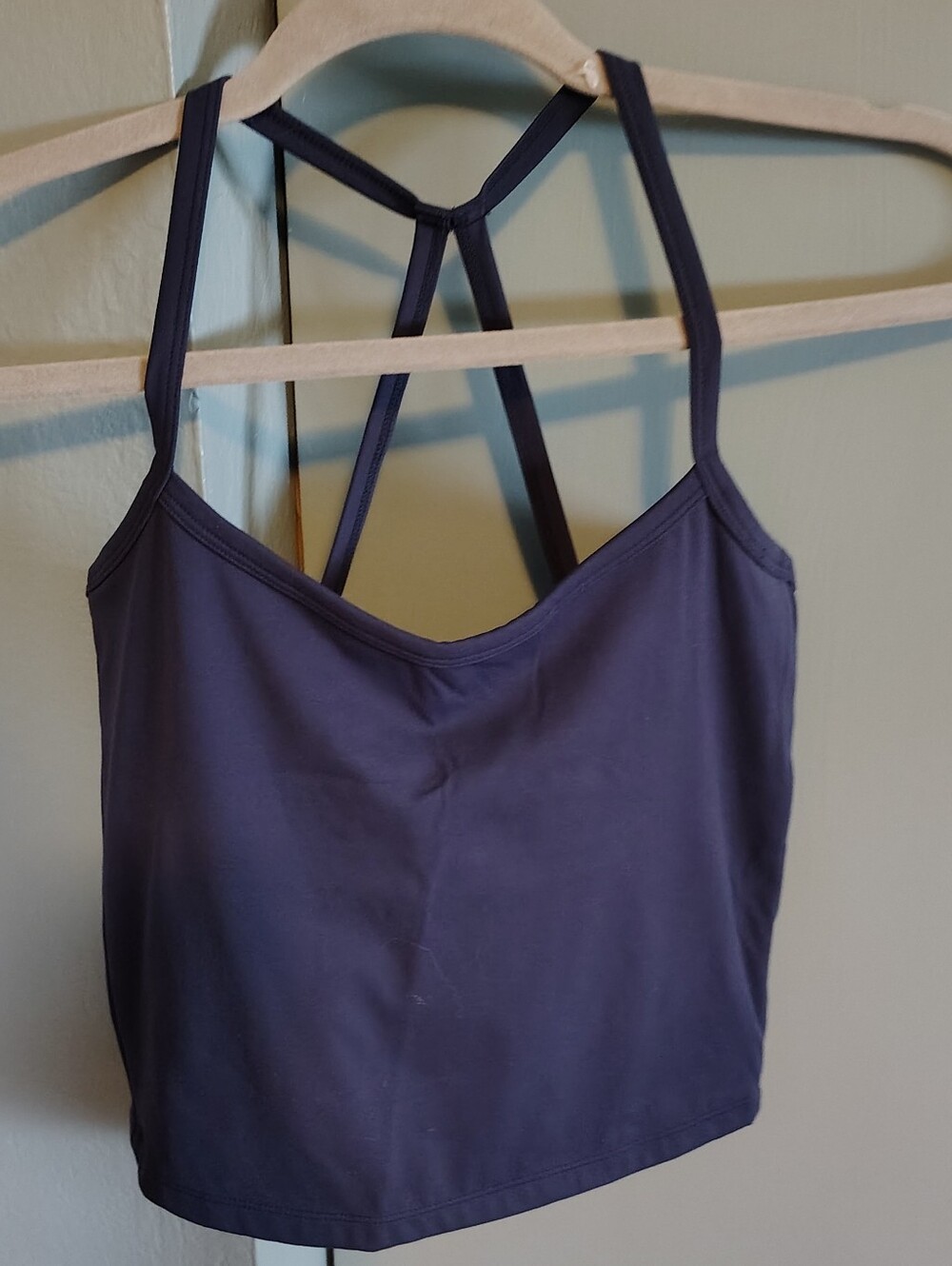 Lucky Honey Navy Blue Active Crop Tank Sports Bra  Women's Small